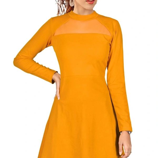 Exclusive Designer Stylish Full Sleeve Dress  - black, maroon, blue, red ,yellow , S, M, L, XL