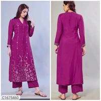 *Catalog Name:* Precious Printed Rayon Kurti Palazzo Sets