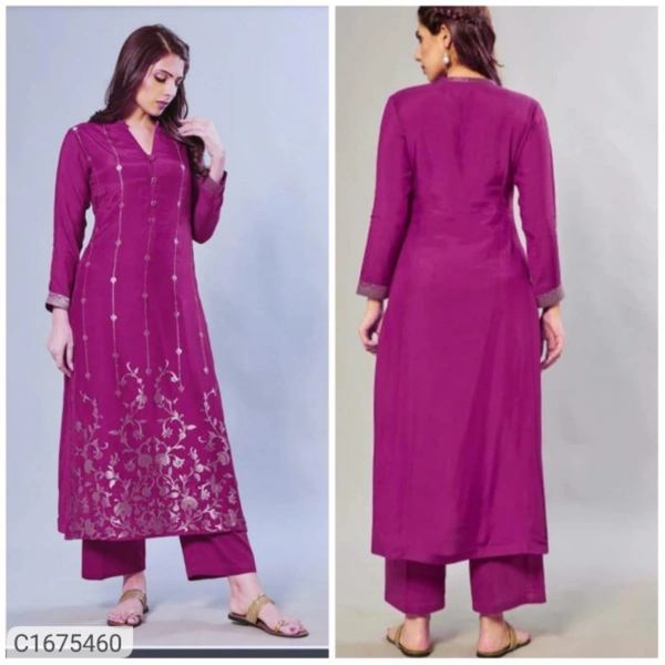 *Catalog Name:* Precious Printed Rayon Kurti Palazzo Sets