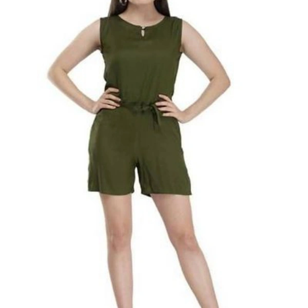 Trendy Rayon Solid Playsuit