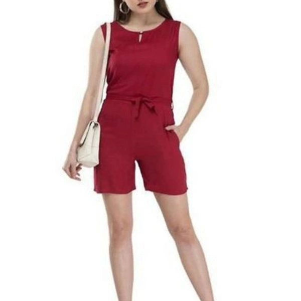 Trendy Rayon Solid Playsuit