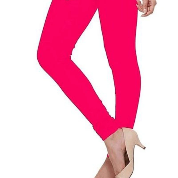 Trendy Coffee Cotton Solid Leggings