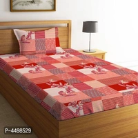 Modern Cotton Printed 2 Single Bedsheet And 2 Pillow Cover
