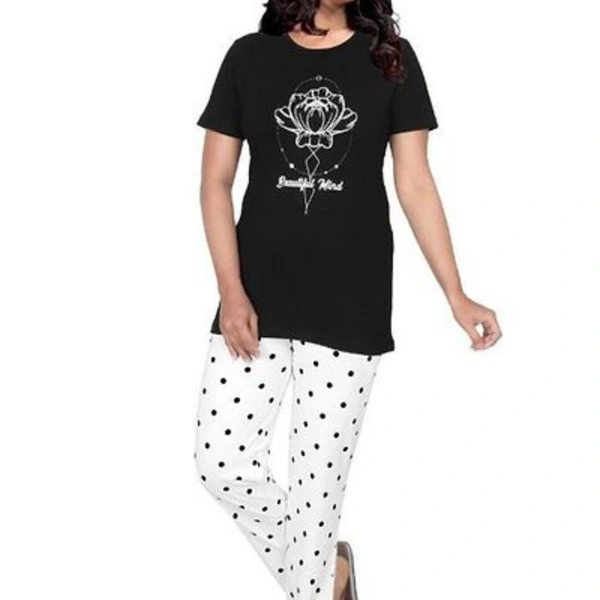 Trendy Multicolored Cotton Regular wear Night Suit for Women