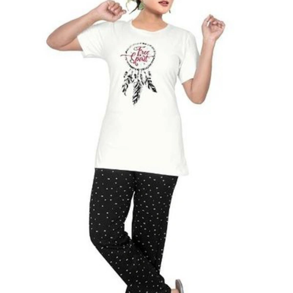 Trendy Multicolored Cotton Regular wear Night Suit for Women
