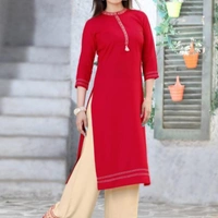 Catalog Name:* Elegant Rayon Solid Straight Knee Length Palazzo Sets