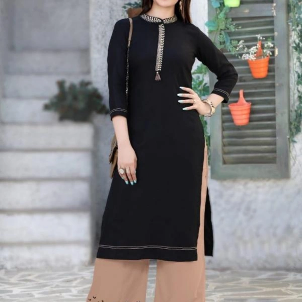 Catalog Name:* Elegant Rayon Solid Straight Knee Length Palazzo Sets