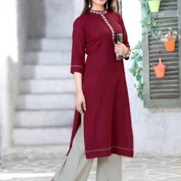 Catalog Name:* Elegant Rayon Solid Straight Knee Length Palazzo Sets