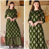 *Catalog Name:* Latest Rayon Printed Kurti and Palazzo Sets