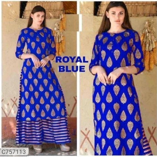 *Catalog Name:* Latest Rayon Printed Kurti and Palazzo Sets