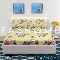  Floral Printed Glace Cotton Queen Size(90"*100")Bedsheets