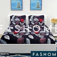  Floral Printed Glace Cotton Queen Size(90"*100")Bedsheets