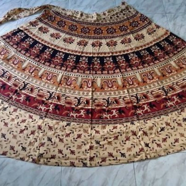 Printed Wrap Around Skirts