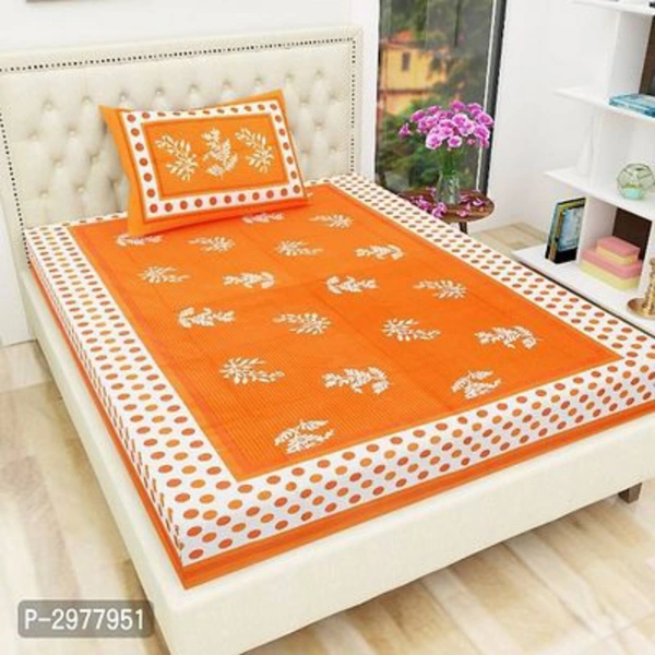 Jaipuri Traditional Cotton Single Bed Sheet