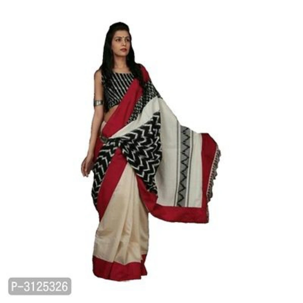 Ikkat Print Soft Cotton Mulmul Sarees