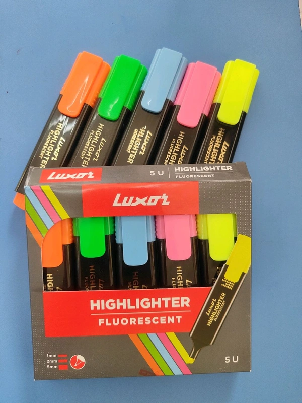 Highlighter 10 પીસ અલગ અગલ કલર     ​✨ Make Your Notes Pop! Luxor Fluorescent Highlighters (Set of 10) ✨
​🌈 Unbeatable Deal! 🌈
​What you get: 10 Vibrant Fluorescent Highlighters
​Special Price: Only ₹180!
​Original Price (MRP): ~~₹250~~
​Shipping: FREE Courier/Shipping (Delivery within Gujarat only!)
​How to Order (Limited Stock!):
​WhatsApp/Call: 9054295896
​Website: book4u.co.in