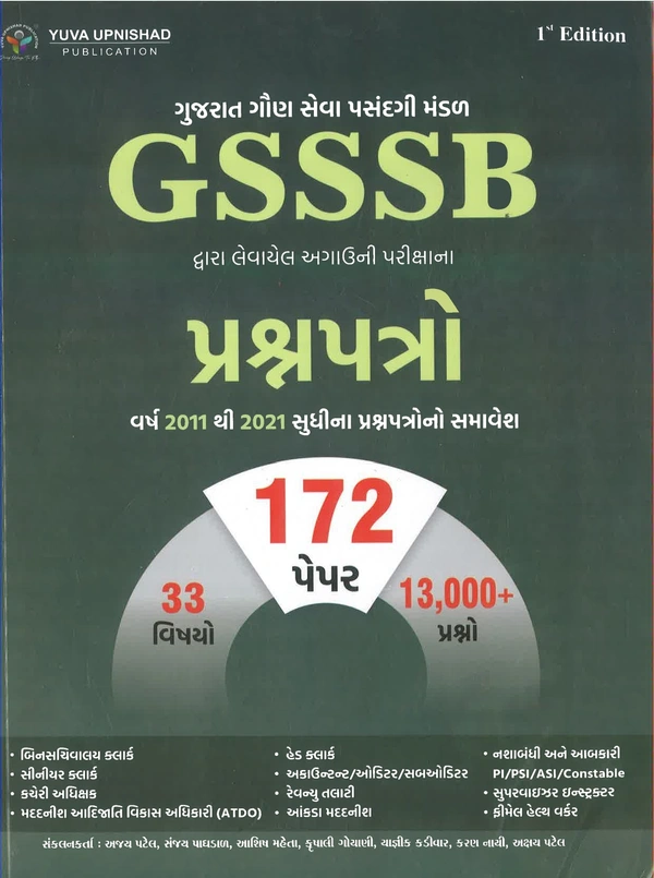 GSSSB Prashanpatro 172 Pepar - Yuva