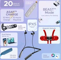 BOAT boAt Rockerz 235 Pro with upto 20 Hours Playback & ASAP Charge Bluetooth Headset (Active Black, In the Ear)