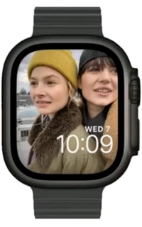 OM NAMAH SHIVAY ENTERPRISES  T800 ultra smart watch with wireless charging Smartwatch (orange Strap, M) - Black, FREE SIZE