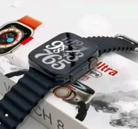 OM NAMAH SHIVAY ENTERPRISES  T800 ultra smart watch with wireless charging Smartwatch (orange Strap, M) - Black, FREE SIZE