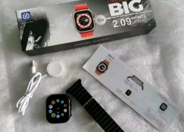 OM NAMAH SHIVAY ENTERPRISES  T900 BIG 2.09 SMARTWATCH (BLACK STRAP , FREE SIZE - Black, FREE SIZE