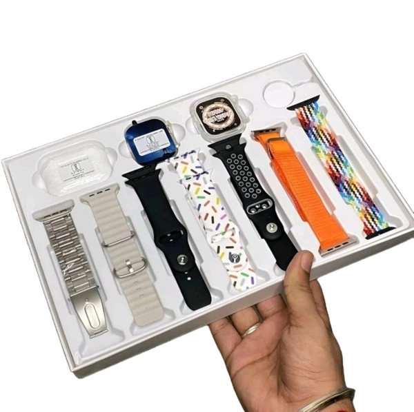OM NAMAH SHIVAY ENTERPRISES  i20 Ultra Max 10 in 1 Earbuds Smartwatch Combo with unique Straps Smartwatch (Multicolor Strap, 49) - FREE SIZE
