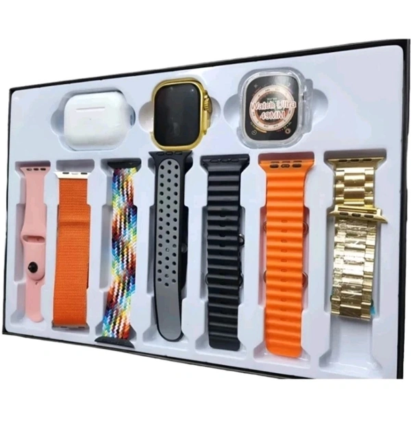 PROFITKART  H20 Bluetooth calling, Phone Book, Music Control, Voice assis. with 1- earpods Smartwatch (Pink Strap, 2.19 Inch HD Display) - FREE SIZE