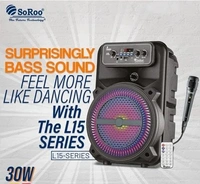 YOROTO Soroo 5.1 Wireless DJ  Speakers With Wireless Mic L16 - Black, FREE SIZE