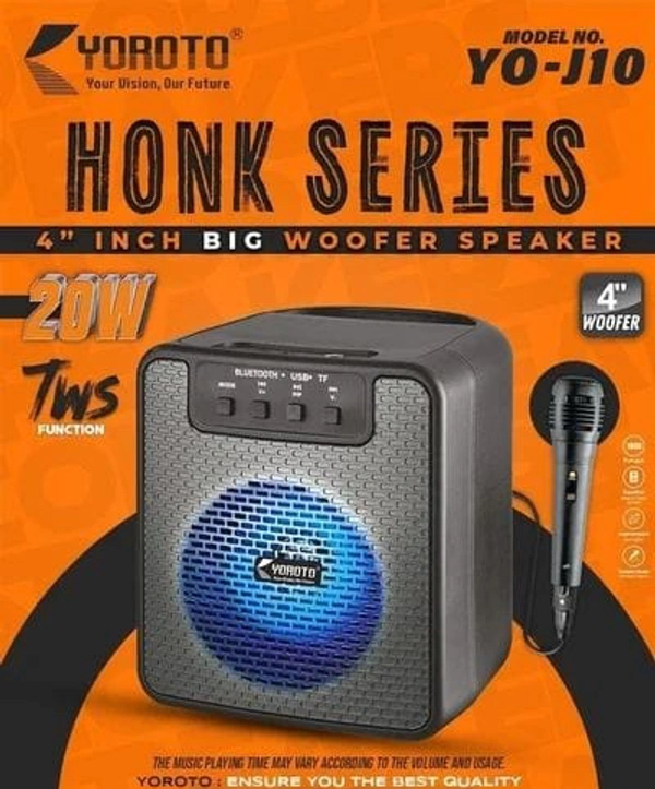 Yoroto Soroo Bluetooth Speaker J10, 20w & Tws Funcation - FREE SIZE, Black