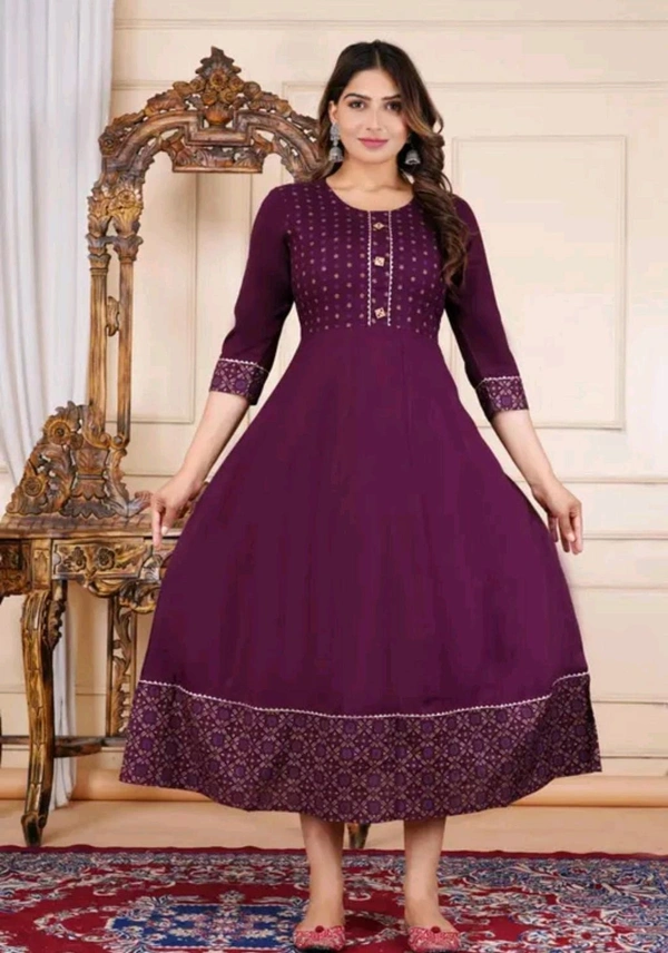 Rayon Printed Kurti For Women 