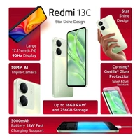 REDMI  Redmi Smart Phone13C (Starshine Green, 8GB RAM, 256GB Storage) | Powered by 4G MediaTek Helio G85 | 90Hz Display | 50MP AI Triple Camera - Green