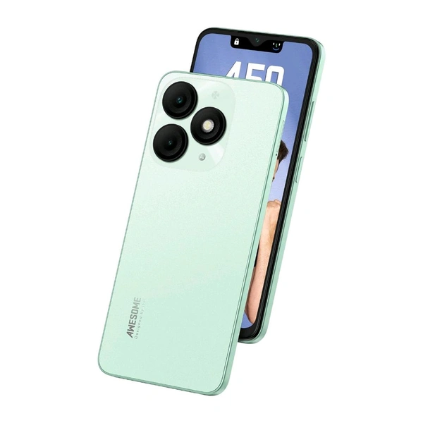 ITEL itel A50|6.6" HD+ Display with Dynamic Bar| 8GB (3GB+5GB) RAM + 64GB ROM, Upto 8GB RAM with Memory Fusion|Octacore Processor|8MP AI Dual Rear Camera|5000 mAh Battery (Lime Green) - misty black, 8GB
