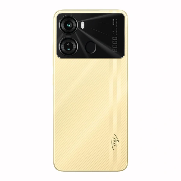 itel P40 6000mAh Battery with Fast Charging | 4GB RAM + 64GB ROM, Up to 7GB RAM with Memory Fusion | 13MP AI Dual Rear Camera (Luxurious Gold)