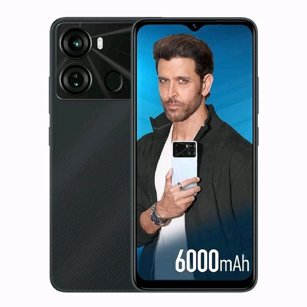ITEL itel P40 6000mAh Battery with Fast Charging | 3GB RAM + 32GB ROM, Up to 6GB RAM with Memory Fusion | 13MP AI Dual Rear Camera (Force Black)