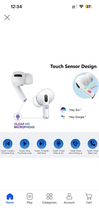 PROFITKART  AirPods 4 Wireless Earbuds, Bluetooth Headphones, Personalised Spatial Audio Bluetooth Headset (White, True Wireless) - White