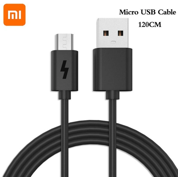 Mi. Mi Micro USB Cable 2 A 1.2 m TPE USBB120T (Compatible with Mobile, Black, One Cable) - Black