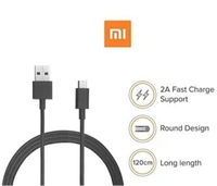 Mi. Mi Micro USB Cable 2 A 1.2 m TPE USBB120T (Compatible with Mobile, Black, One Cable) - Black