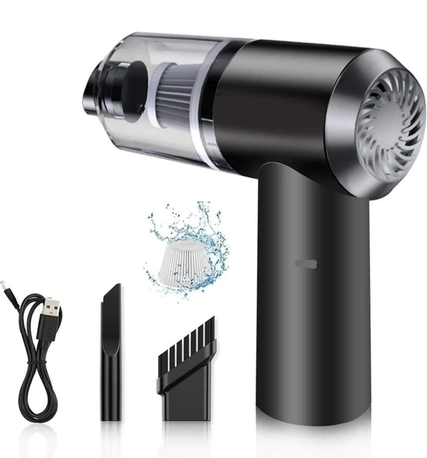 PROFITKART  Handheld Vacuum Cleaner Cordless Portable Wireless Black for Car Home Cleaning Cordless Vacuum Cleaner with Anti-Bacterial Cleaning (Black) - Black