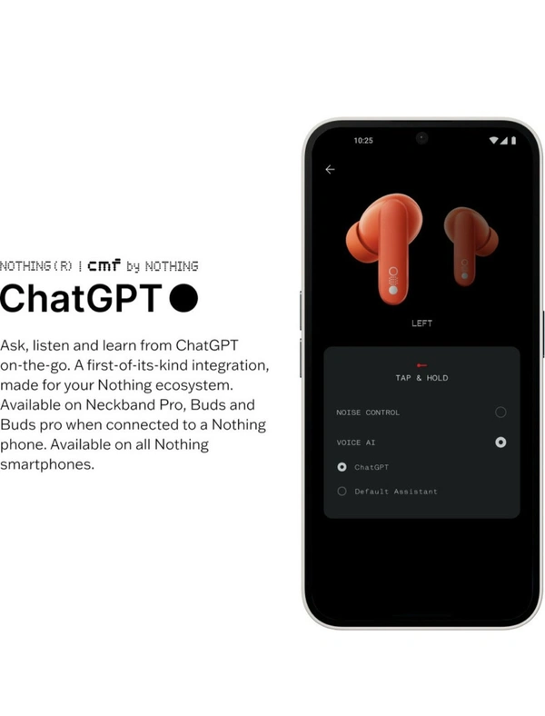 PROFITKART  CMF by Nothing Buds 42 dB Active Noise Cancellation, Ultra Bass Technology, 35.5 Hrs playtime Bluetooth Headset (Light Grey, True Wireless) - Black