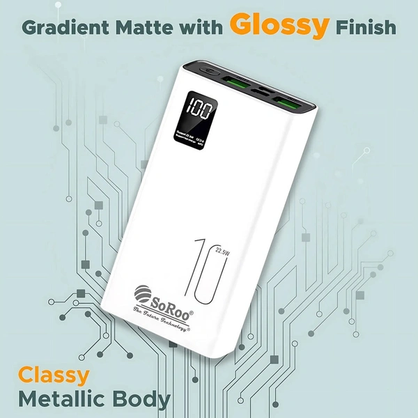 SOROO  Soroo Ultra Power Bank 10000 mAh PB-166 - White