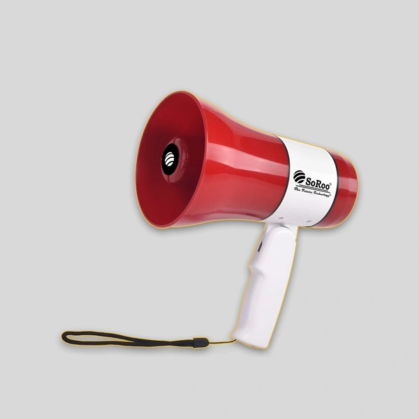 SOROO  Soroo-Long Range Rechargeable 100 Watts Handheld Megaphone SR-Loud 3.0 - Red