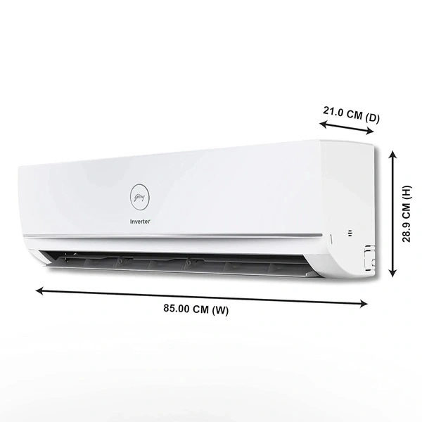 Godrej 1 Ton 3 Star Inverter Split AC Copper, 5-In-1 Convertible, Nano-Coated Anti-Viral Filter AC 1T SIC 12TTC3-WWA (White)