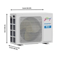 Godrej 1 Ton 3 Star Inverter Split AC Copper, 5-In-1 Convertible, Nano-Coated Anti-Viral Filter AC 1T SIC 12TTC3-WWA (White)