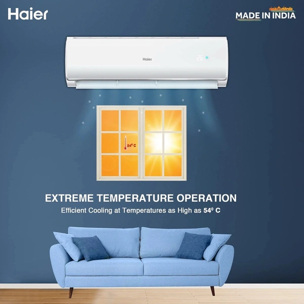 Haier 1.5 Ton 2 Star Fixed Speed Split AC Copper, Antibacterial Filter, HSU18T-TQS2BE-FS (White)