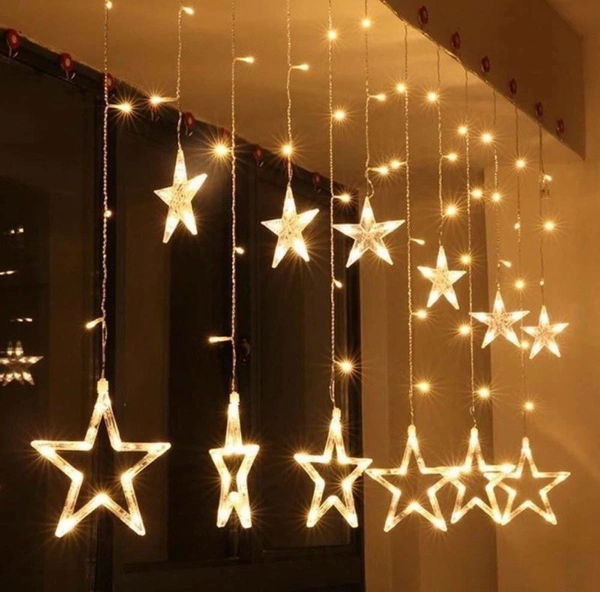 PROFITKART  138 LEDs 2.13 m Yellow Flickering, Flickering Star Rice Lights (Pack of 1) - Yellow