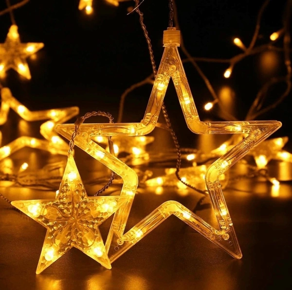 PROFITKART  138 LEDs 2.13 m Yellow Flickering, Flickering Star Rice Lights (Pack of 1) - Yellow