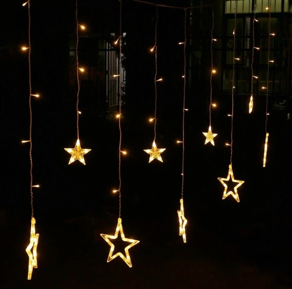 PROFITKART  138 LEDs 2.13 m Yellow Flickering, Flickering Star Rice Lights (Pack of 1) - Yellow