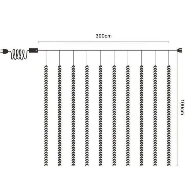 PROFITKART  240 LEDs 3 m White Steady, Flickering Leaf Rice Lights (Pack of 1) - White
