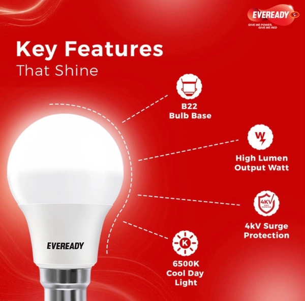Everyday 10 W Basic Standard B22 LED Bulb (White) - 10 W