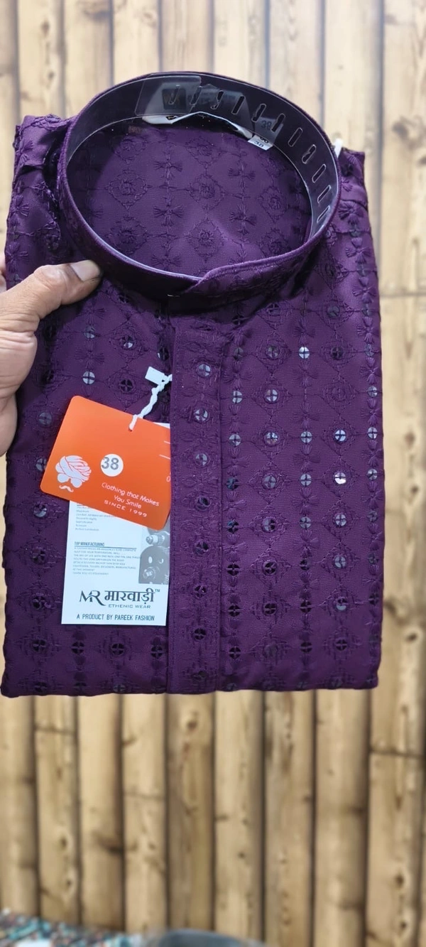 PROFITKART  Men’s Viscose Rayon Trendy Kurta – Party & Cultural Events - Purple, XL